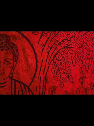 Tenture Bouddha Rouge