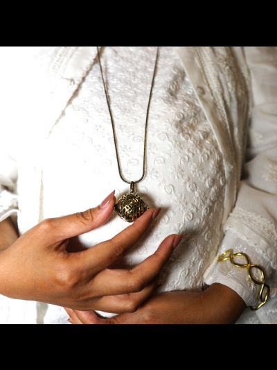 Bola de grossesse-Shri Yantra-Avec chaine Gold Antique