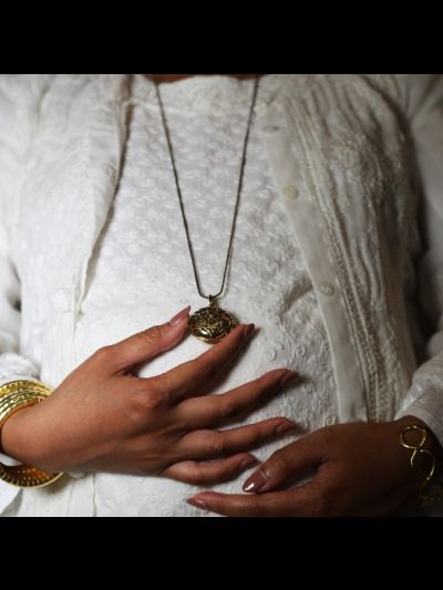Bola de grossesse-Arbre de vie-Avec chaine Gold Antique