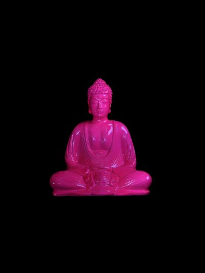 Bouddha fluo rose 15cm