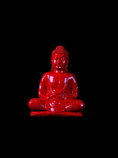 Bouddha fluo rouge 21cm