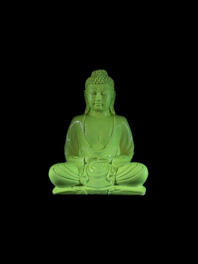 Bouddha fluo vert 21cm