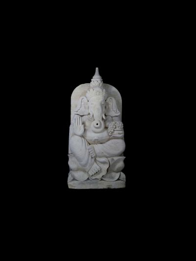 Ganesh Sculpté Pierre Java