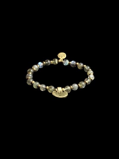 Bracelet Kartika en Labradorite, perles de Laiton