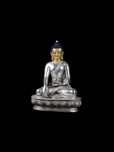Silver Bouddha Patan 14cm