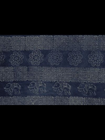 Tissu Hmong bleu indigo