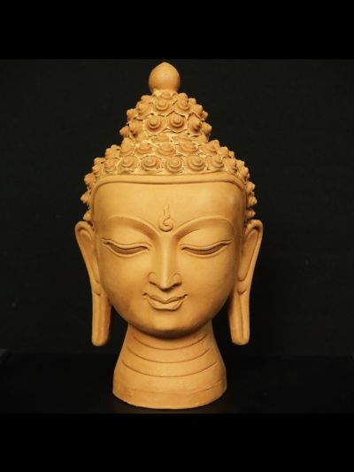 Tête de Bouddha en Terre Cuite