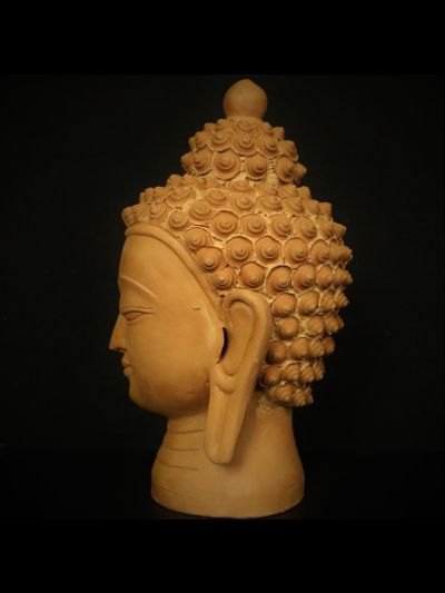 Tête de Bouddha en Terre Cuite