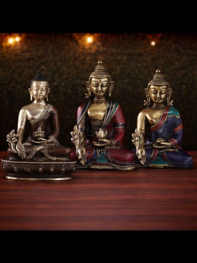 Bouddha Médecine en Bronze