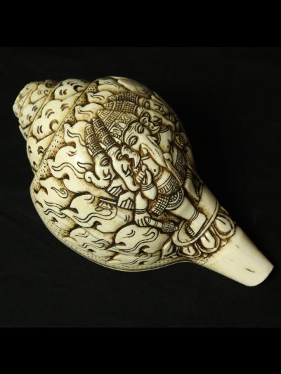 Conque Tibétaine Ganesh à 5 Tête