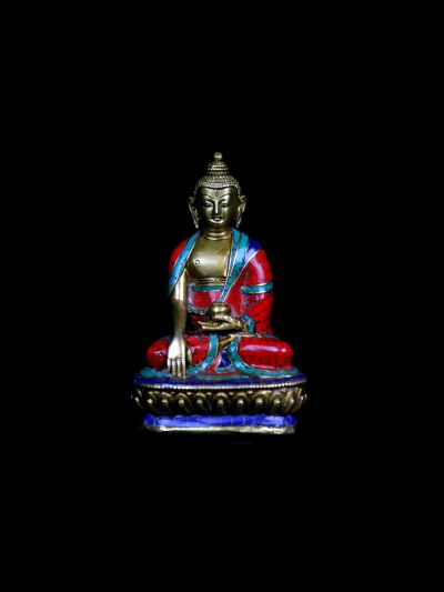 STATUE DU BOUDDHA SHAKIAMOUNI PRENANT LA TERRE À TÉMOIN