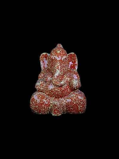 Ganesh mosaïque orange