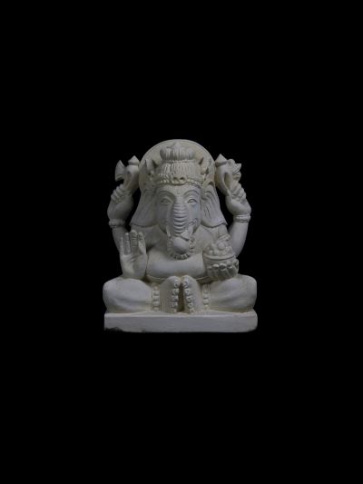 Ganesh Sculpté Pierre Java