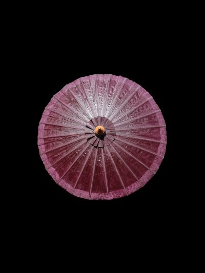 Ombrelle Thaï Bordeaux Bonze 100cm