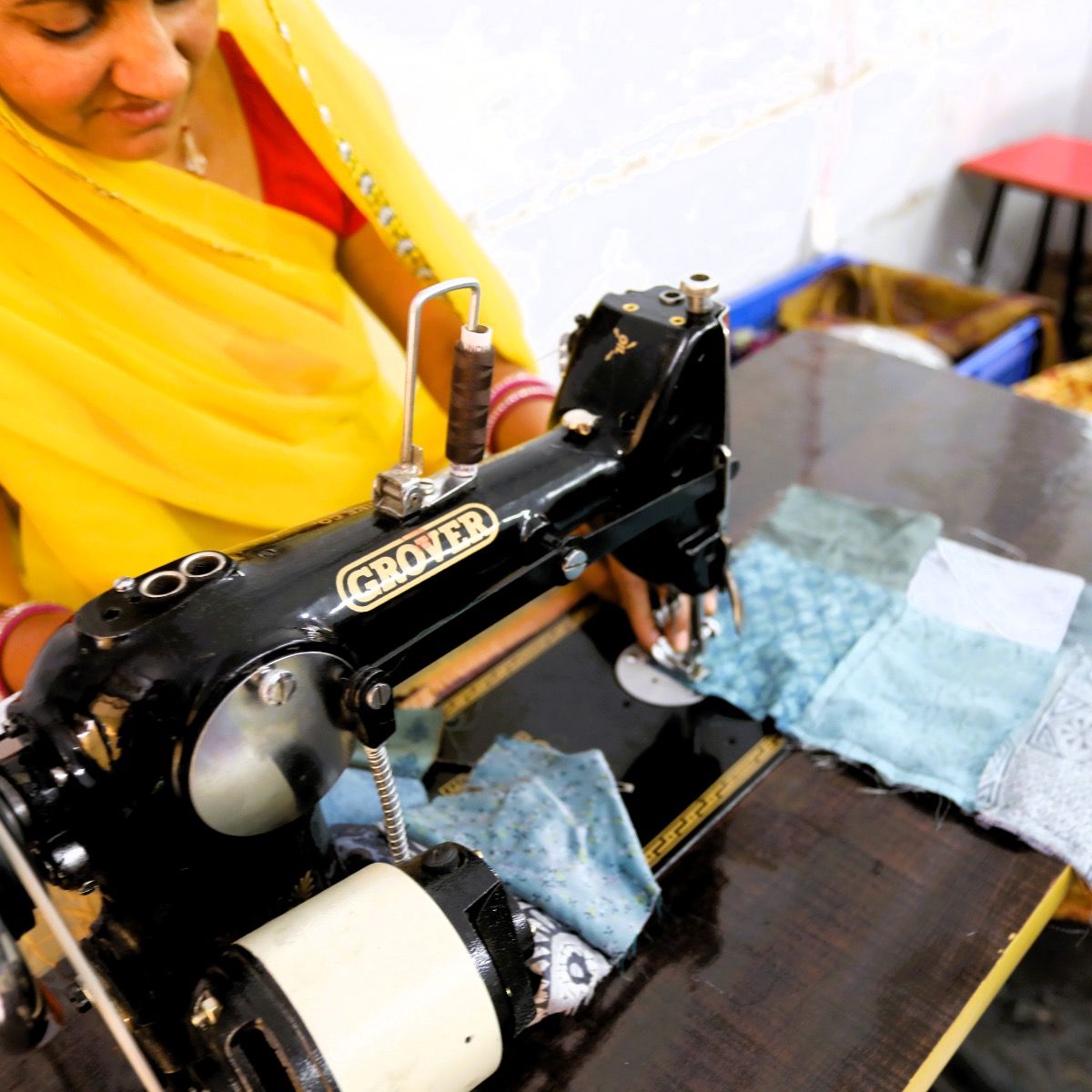 Foulard patchwork en soie mes indes galantes paris