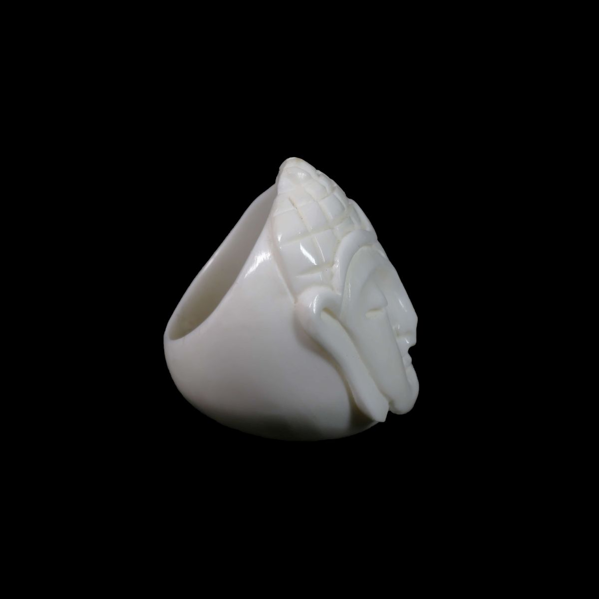 Bague en Os Bouddha Head