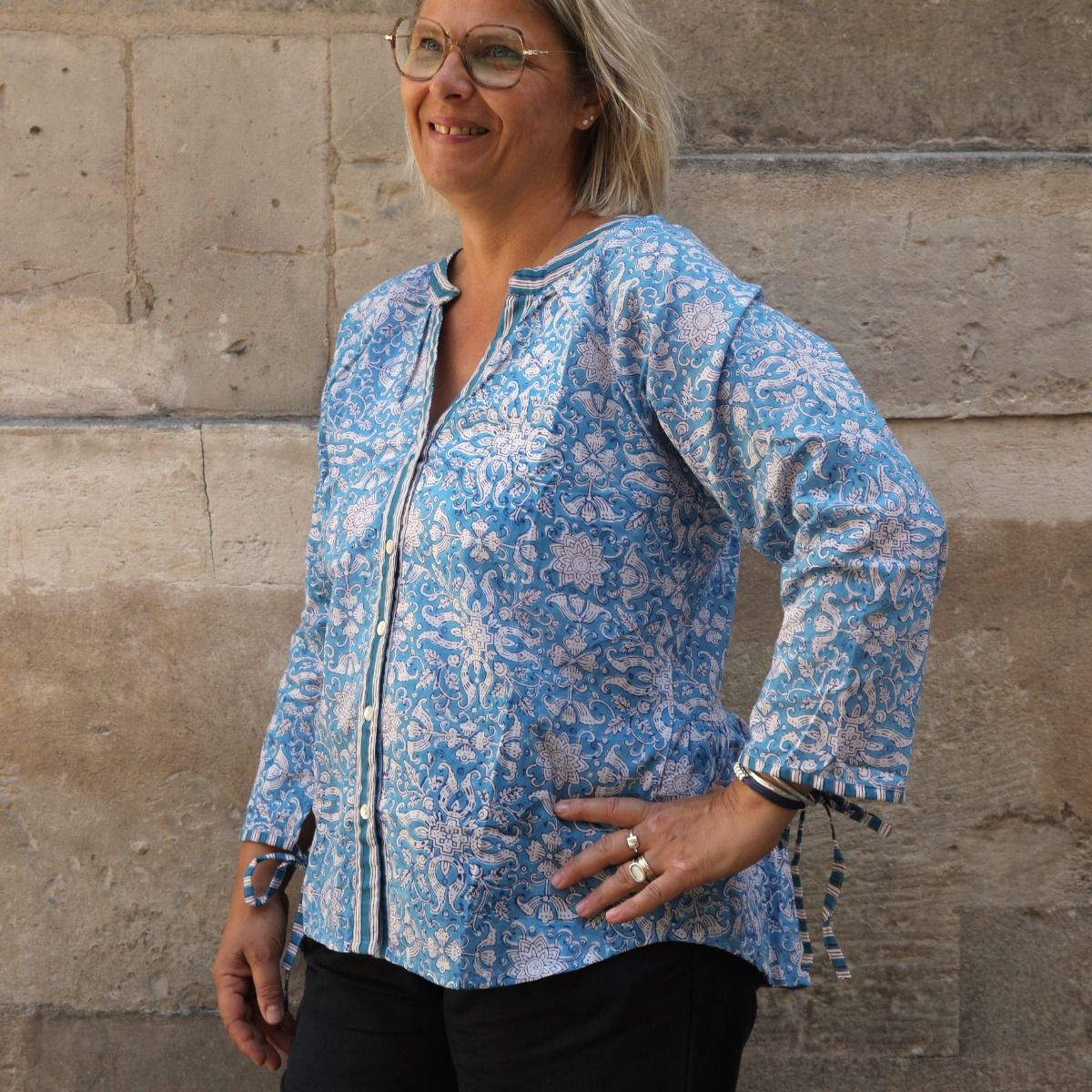 blouse block print MES INDES GALANTES PARIS