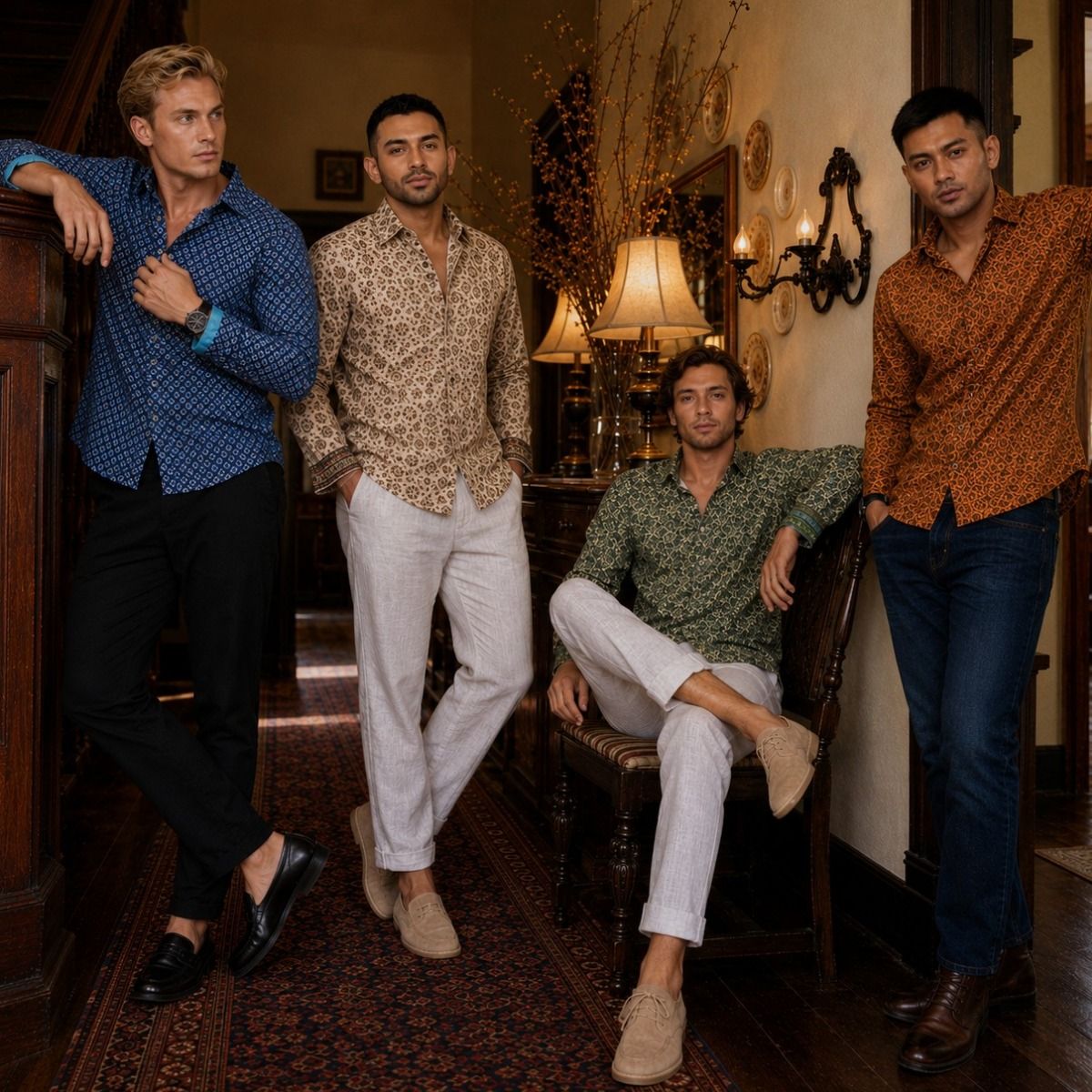 Chemise soie Homme Paris