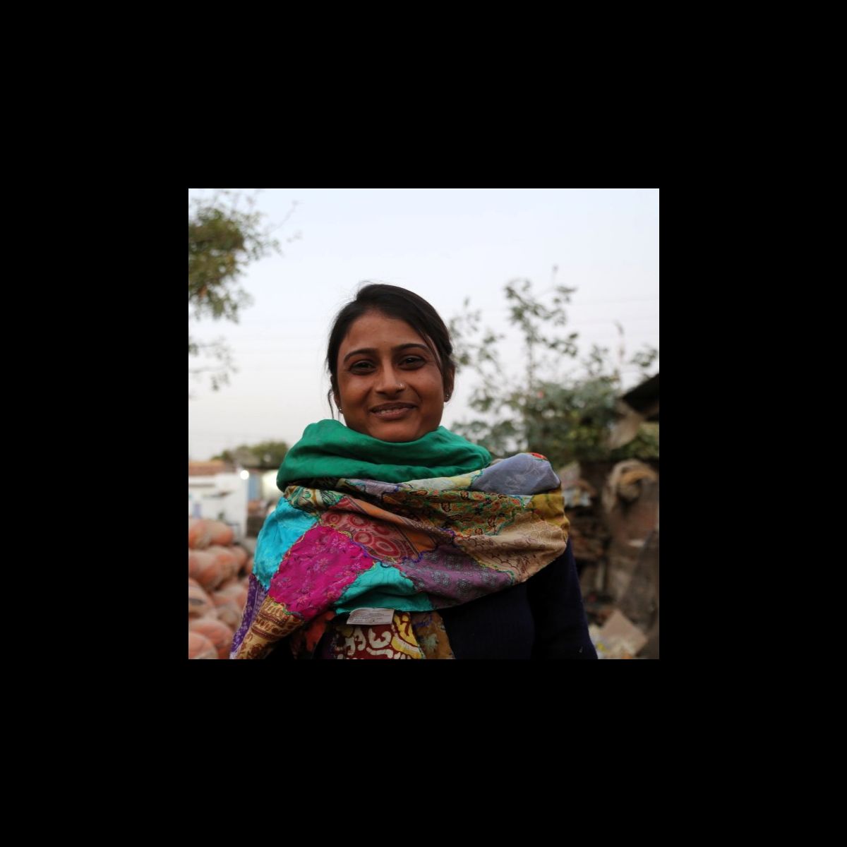 Foulard patchwork en soie mes indes galantes paris