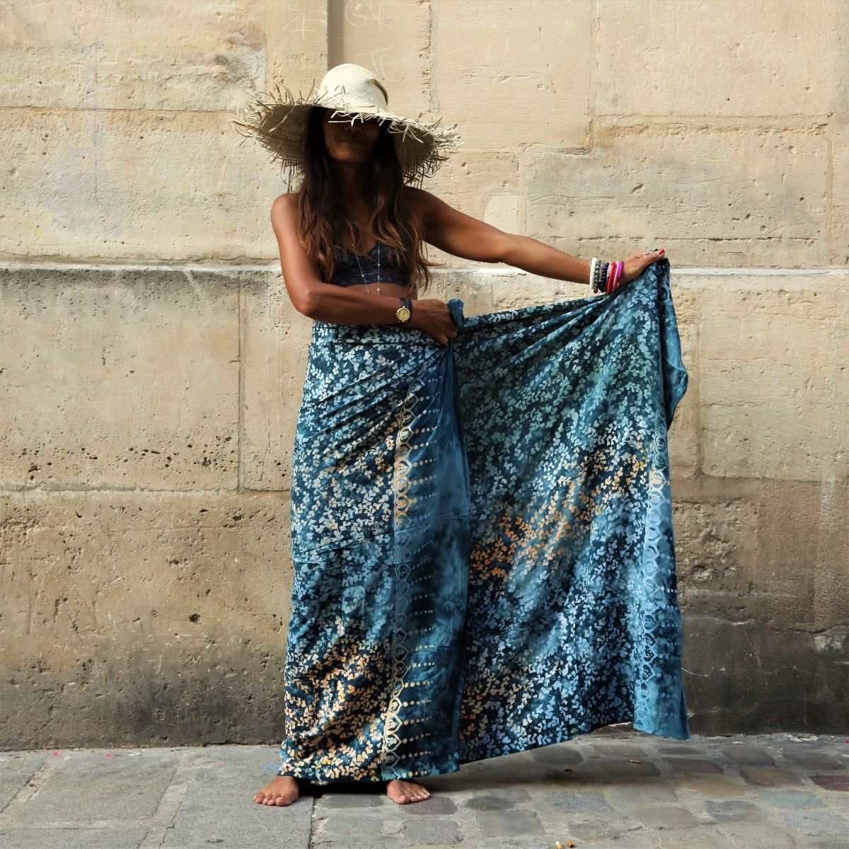 foulard etole bleu paris