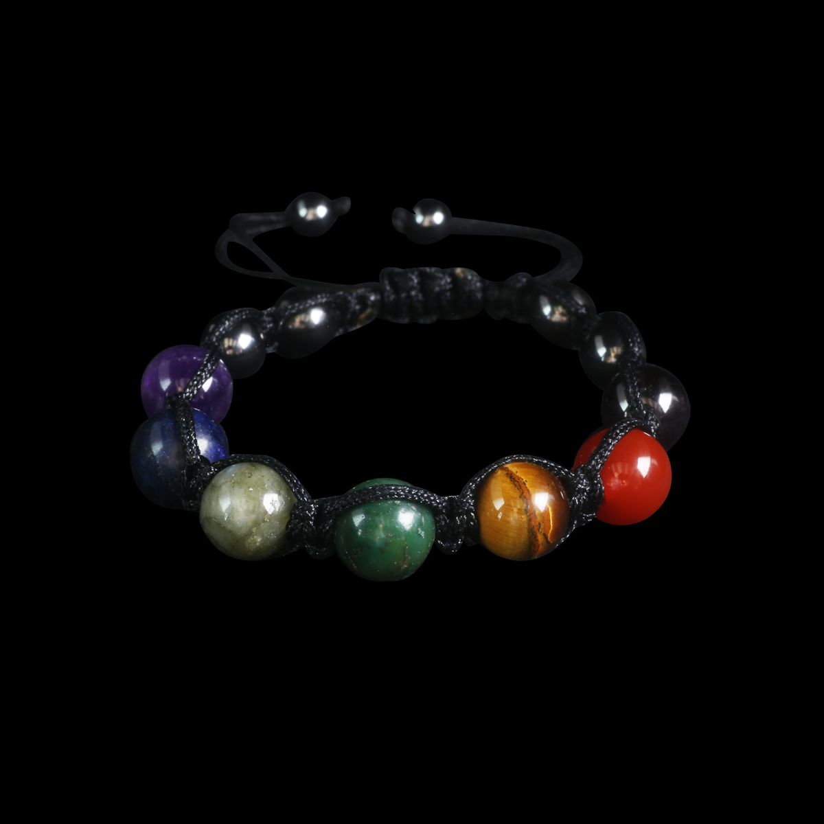 Chakra et hematite adjustable