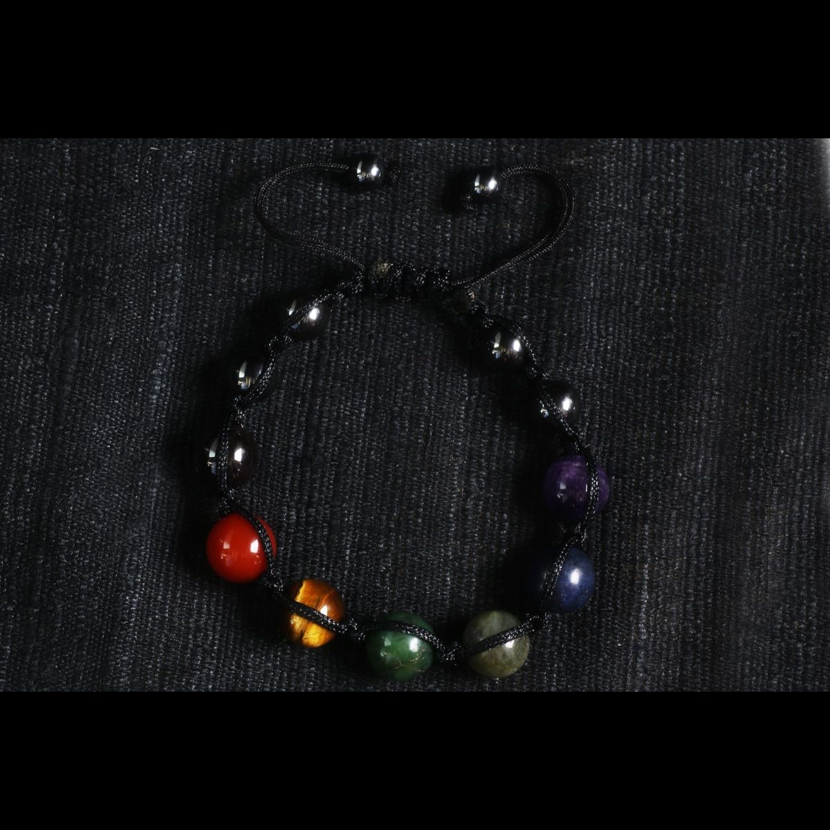 Chakra et hematite adjustable