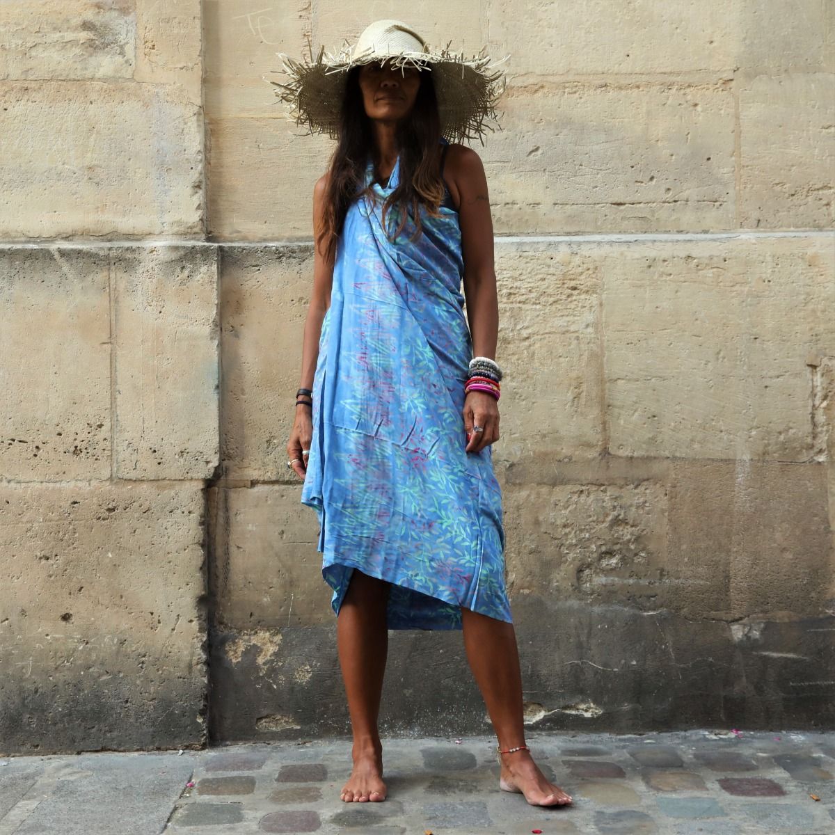 pareo plage bleu bali paris