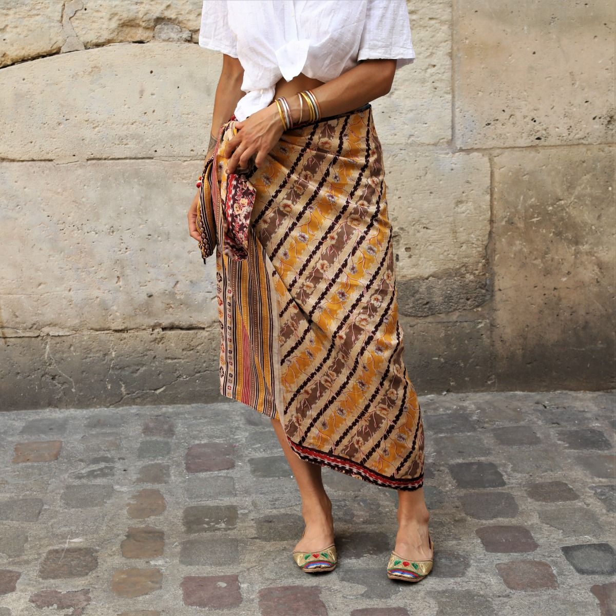 foulard etole marron paris