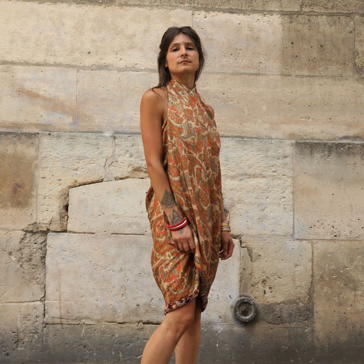 pareo femme en soie grande taille