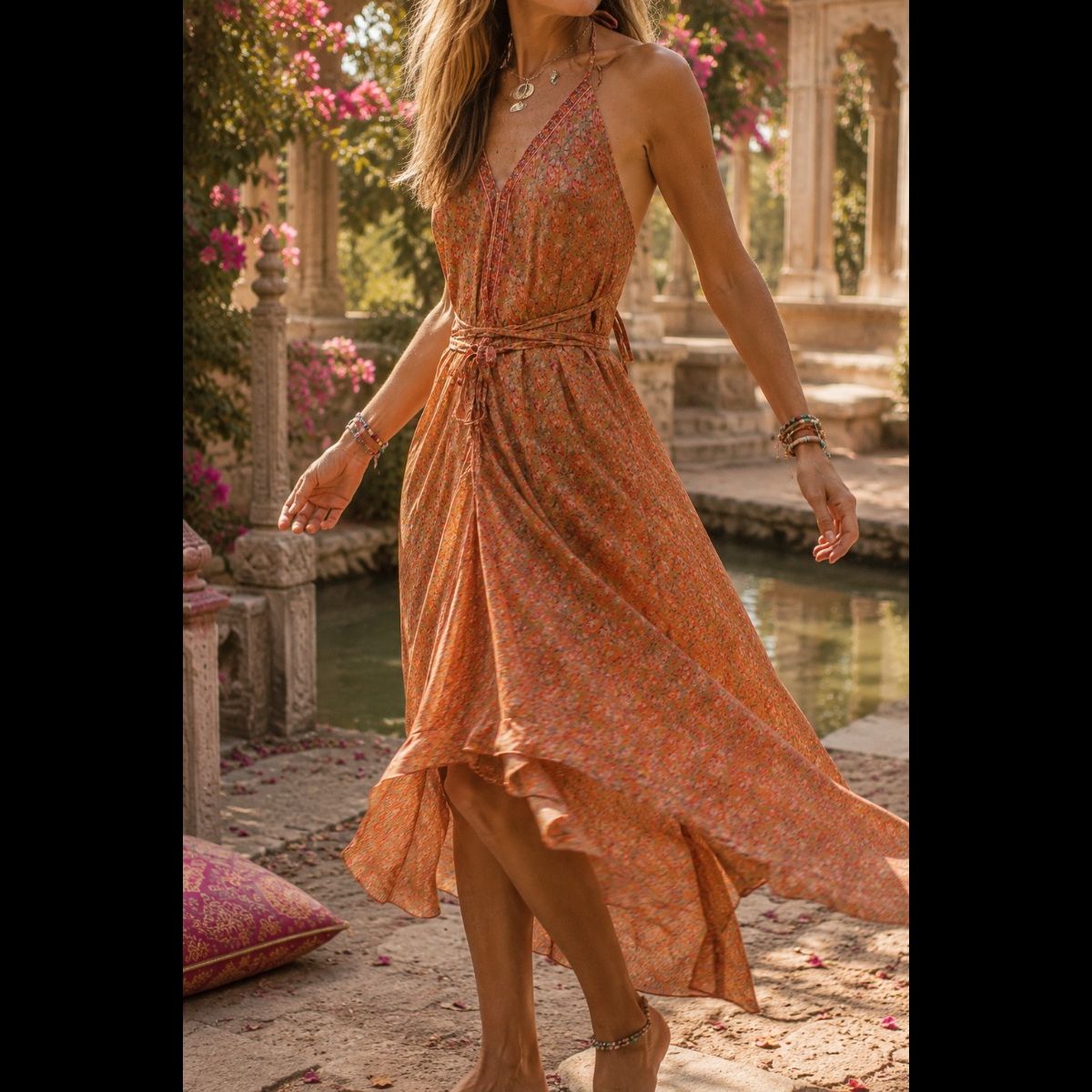 robe indienne en soie mes indes galantes paris