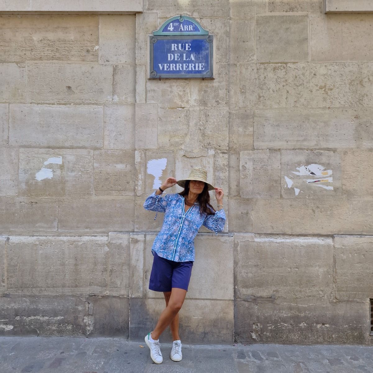 BLOUSE IMPRIMEE TAMPONS DE BOIS PARIS LE MARAIS