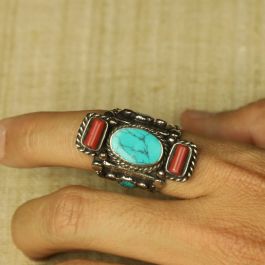 Tibétaine Turquoise Corail