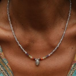Collier Chakra et Labradorite Facettée