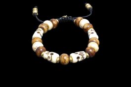 Bracelet Tête de mort Os de Yak