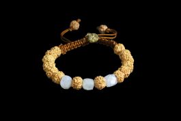 Rudraksha et pierre de lune