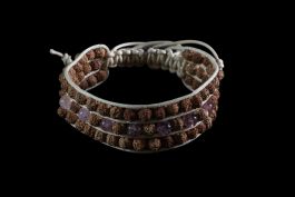 Rudraksha Quartz framboise ajustable