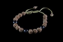 Rudraksha Hématite ajustable