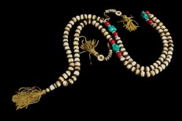 Mala Os De Yack Turquoise Corail 