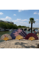 Eventails de Java en Batik Fait Main Mes Indes Galantes Paris